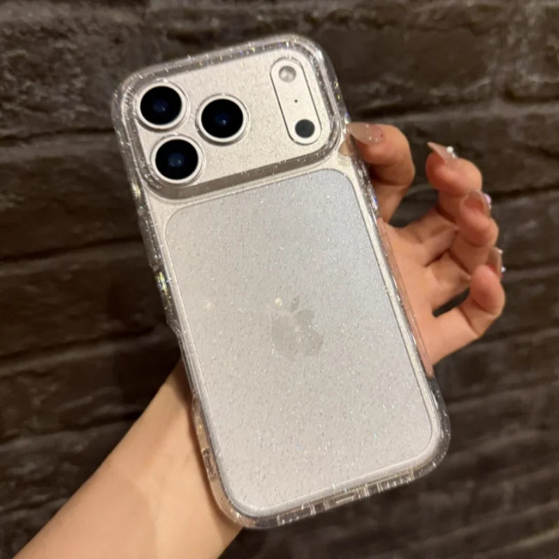 Luxury Bling Glitter Clear Phone Case for Iphone 17 16 15 14 13 12 11 Pro Max X XR XS 7 8 plus Shockproof Transparent Soft Cover