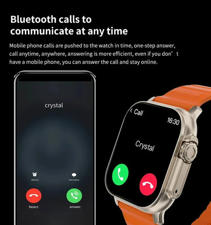 Smart Watch Bluetooth Talk Smartwatch Message Alert Heart Rate Monitor Sports Watch for Android IOS Men Women